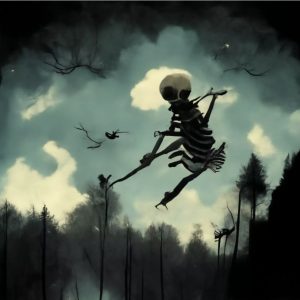 Skeleton falling